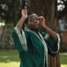 Load image into Gallery viewer, Green Kente LOETO Kimono
