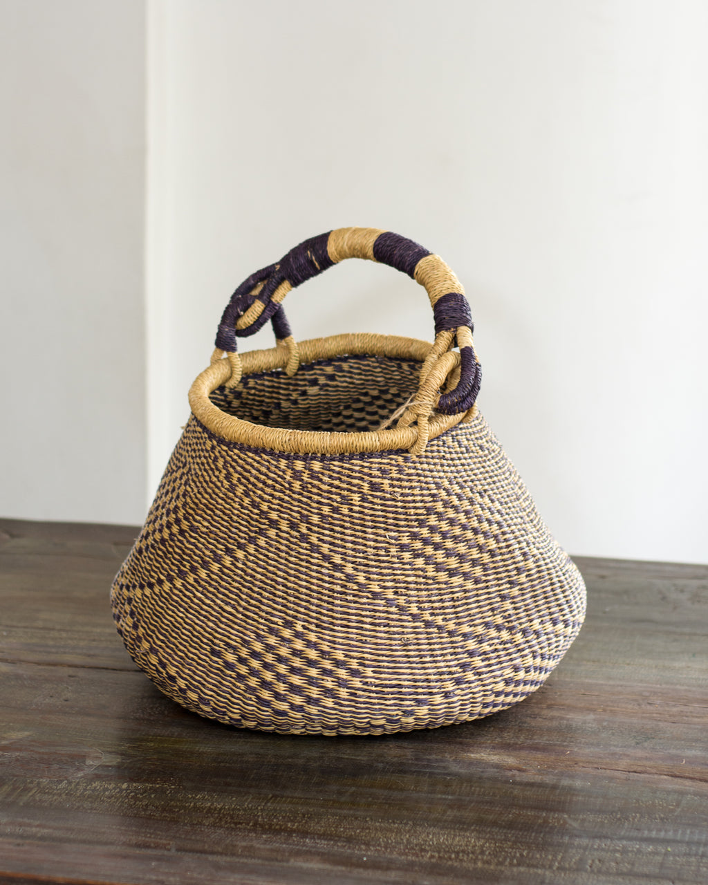 Small Purple and Cream Basket