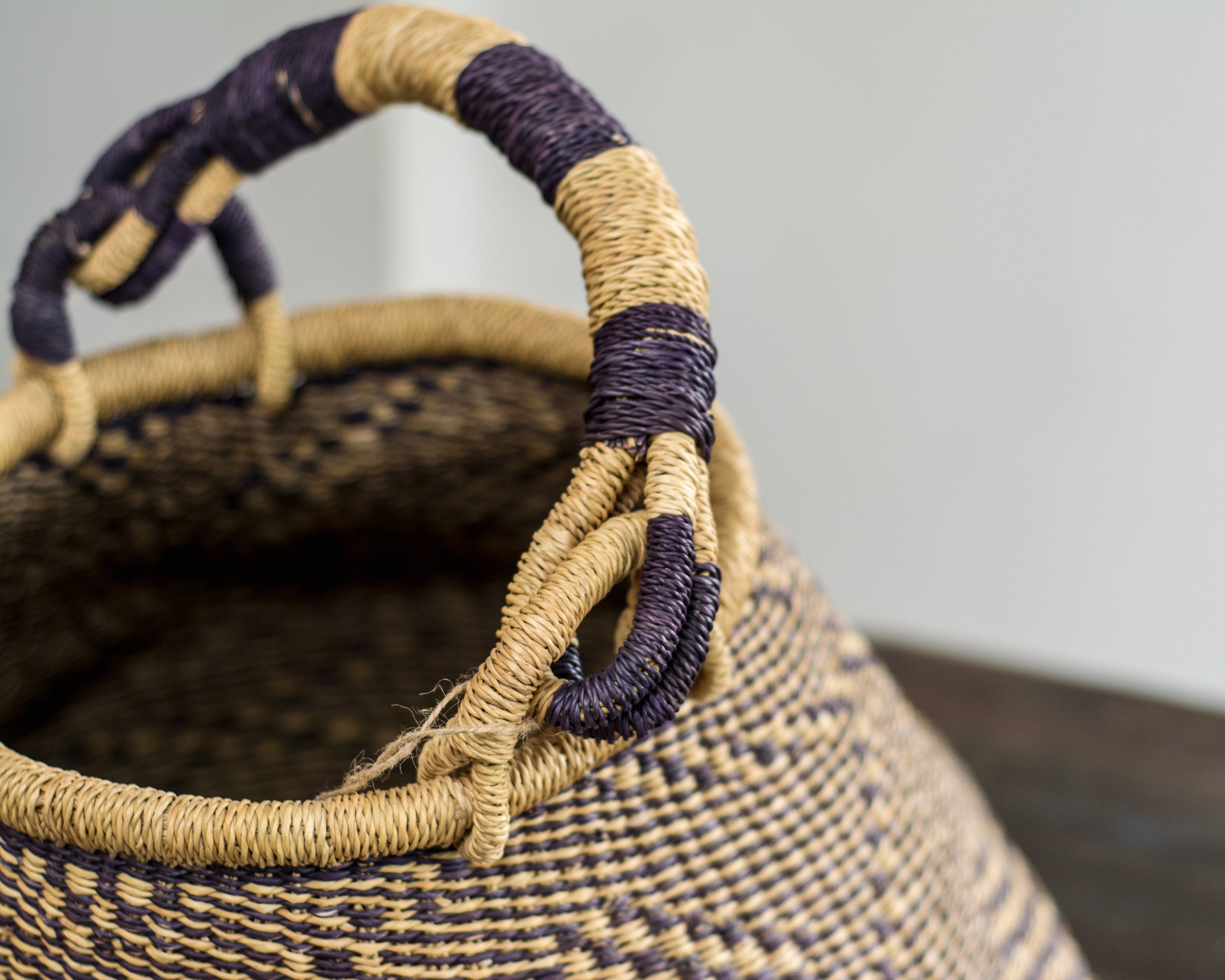 Small Purple and Cream Basket