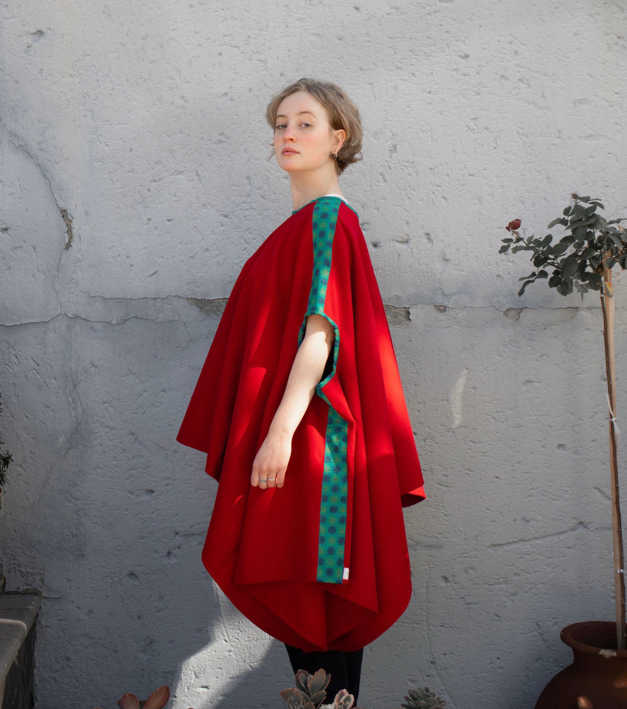 NGWEDI Red and Blue Shweshwe Coat