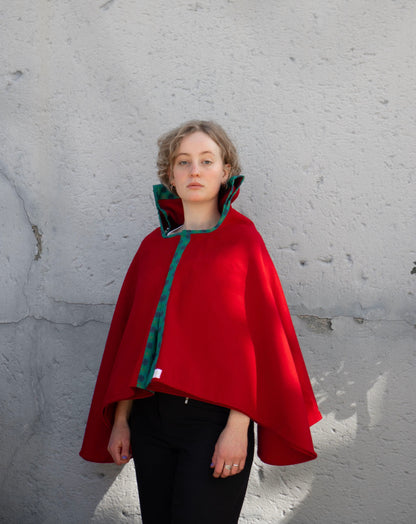 NGWEDI Red and Blue Shweshwe Coat