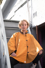 Load image into Gallery viewer, KHAWA Yellow and Brown Shweshwe Reversible Coat
