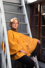Load image into Gallery viewer, KHAWA Yellow and Brown Shweshwe Reversible Coat
