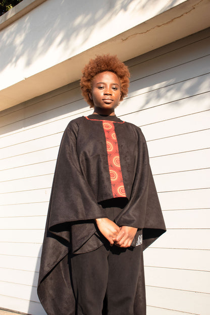 NGWEDI Red and Blue Shweshwe Coat