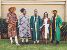 Load image into Gallery viewer, Yellow Kente Trimmed Loeto Kimono
